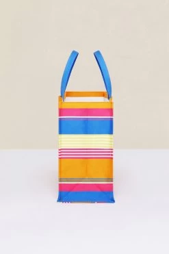 Striped Canvas Tote In Organic Cotton 8 Striped Canvas Tote In Organic Cotton -Patou AC01500945039 13