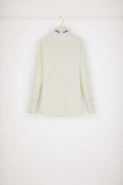 Signature Organic Cotton Shirt With Embroidered Collar 7 Signature Organic Cotton Shirt With Embroidered Collar -Patou BL0190125211A 11