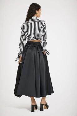 Bow Cropped Blouse In Printed Cotton 3 Bow Cropped Blouse In Printed Cotton -Patou BL02901685958 02 CECILIA