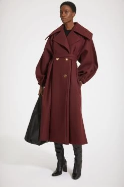 Oversized Statement Coat In Wool-blend Felt