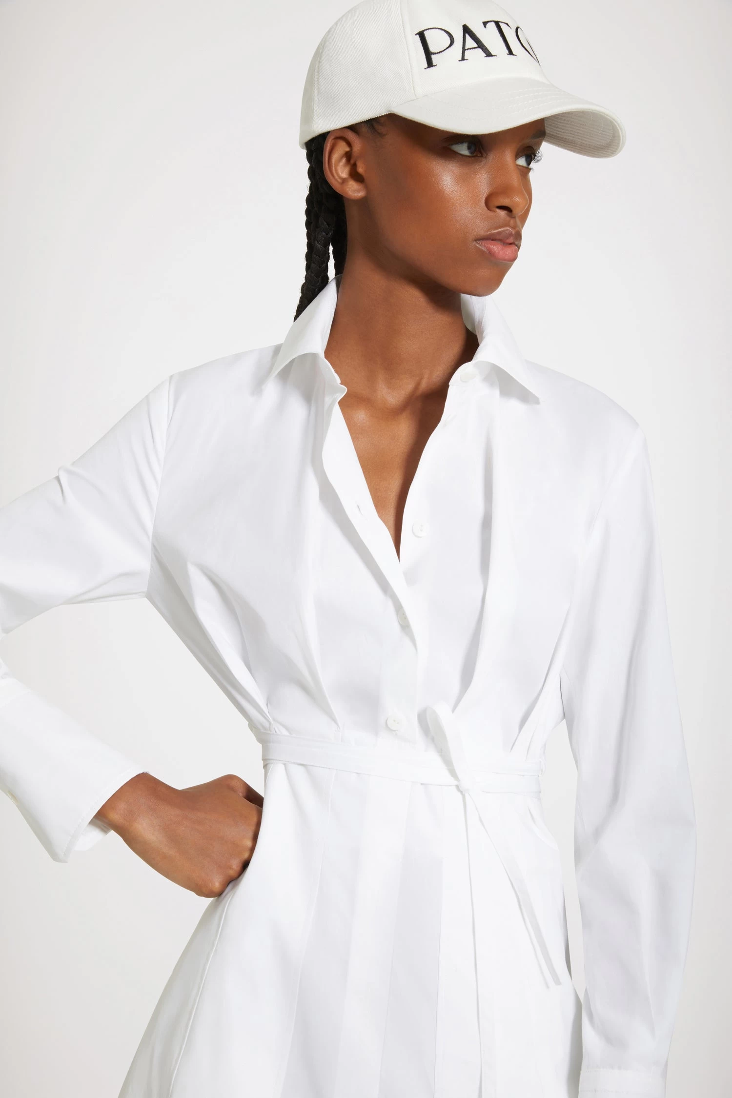 Pleated Shirt Dress In Organic Cotton 2 Pleated Shirt Dress In Organic Cotton â Image 2
