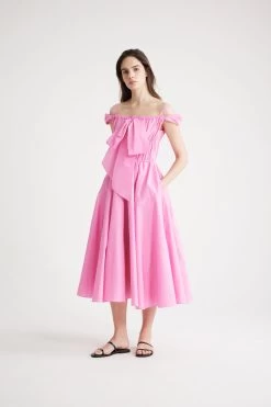 Cocktail Midi Dress In Recycled Faille