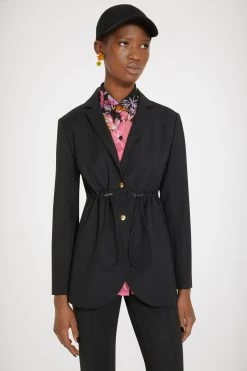 Drawstring Jacket In Virgin Wool