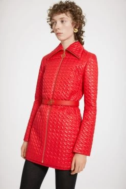 Longline Zipped Jacket In Eco-friendly Quilted Nylon