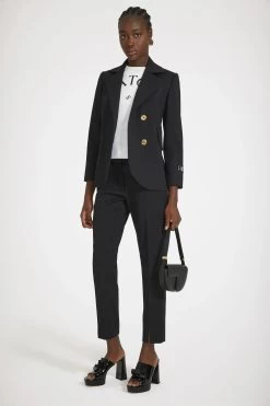 Patou 33 Belted Tailored Jacket In Technical Wool