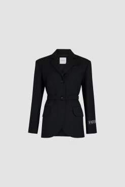Relaxed Belted Jacket In Technical Wool -Patou JA0380103999B 10