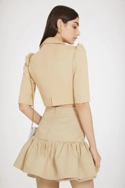 Cropped Jacket In Cotton Gabardine 6 Cropped Jacket In Cotton Gabardine -Patou JA0390074113B 03 CARMEN