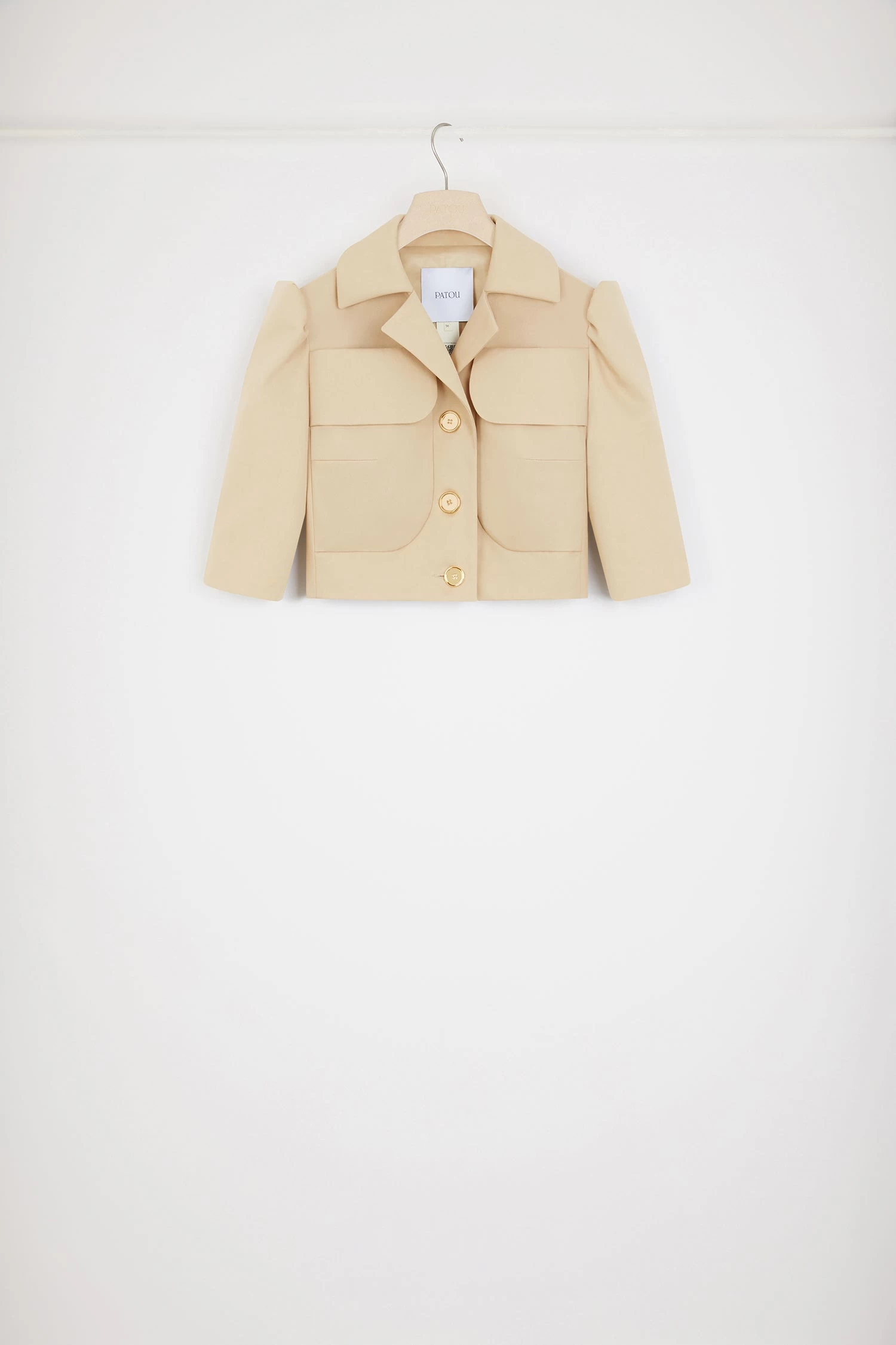 Cropped Jacket In Cotton Gabardine 4 Cropped Jacket In Cotton Gabardine â Image 4