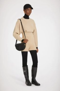 Rib Knit Shorts In Merino Wool