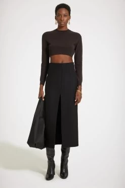 Cropped Jumper In Sustainable Wool And Cashmere -Patou KN0998041803B 03 Rhokaya