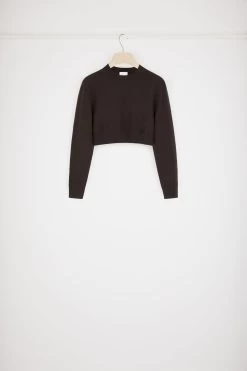 Cropped Jumper In Sustainable Wool And Cashmere -Patou KN0998041803B 10