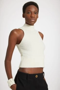 Sleeveless Top In Sustainable Alpaca Blend -Patou KN1508065009A 05 Rhokaya