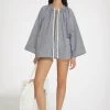 Oversized Sailor Jacket In Striped Cotton Denim