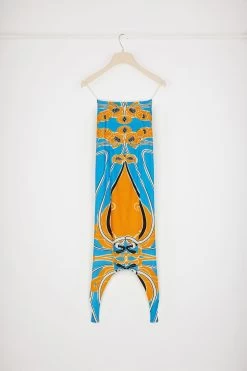 Curve Midi Skirt In Printed Organic Stretch Seersucker -Patou SK04001375055 10