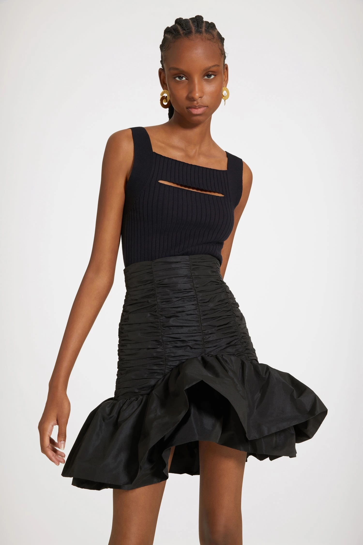 Bloom Mini Skirt In Recycled Faille 2 Bloom Mini Skirt In Recycled Faille – Image 2