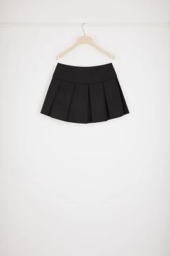 Pleated Mini Skirt In Wool-blend Felt -Patou SK0440148999B 10