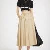 Volume Midi Skirt In Cotton Gabardine