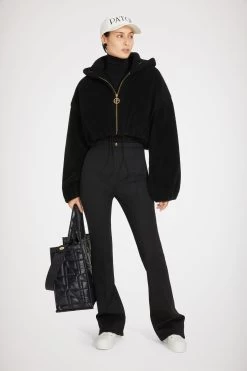 Fitted Flared Trousers In Virgin Wool